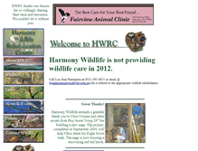 Tablet Screenshot of harmonywildlife.org